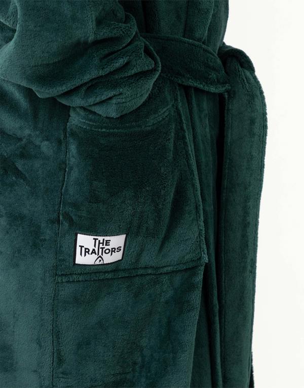 The Traitors Unisex Green Logo Hooded Bathrobe