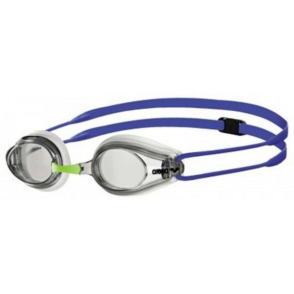 Arena Unisex Adult Tracks Clear Swimming Goggles - White/Clear/Blue - 