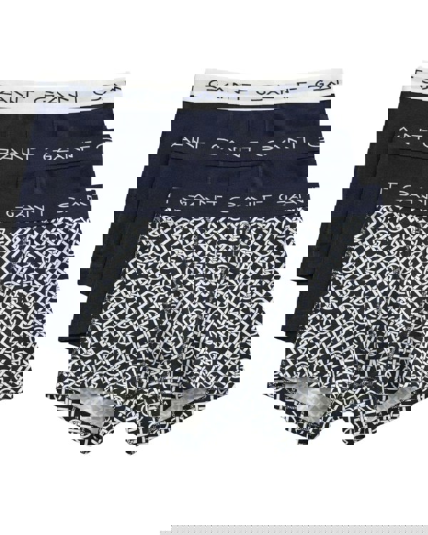 GantTrunks 3 - pack3 - Pack G - Patterned Boxer Trunks, Evening BlueBoxers - and - Briefs.net