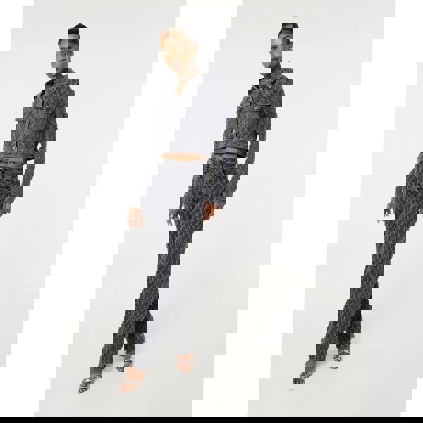 Pink Vanilla Textured Denim Jacket