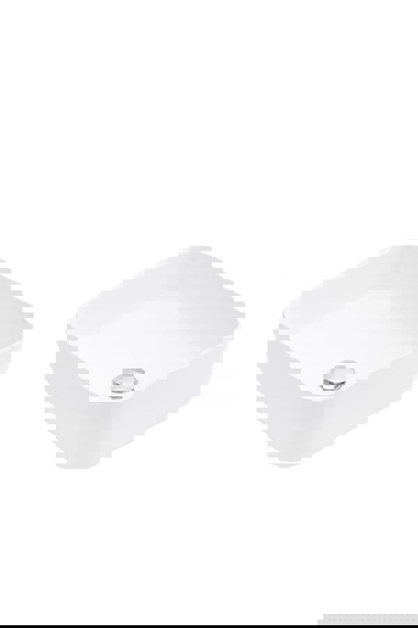 Living and Home White Ceramic Square Bathroom Vessle Sink