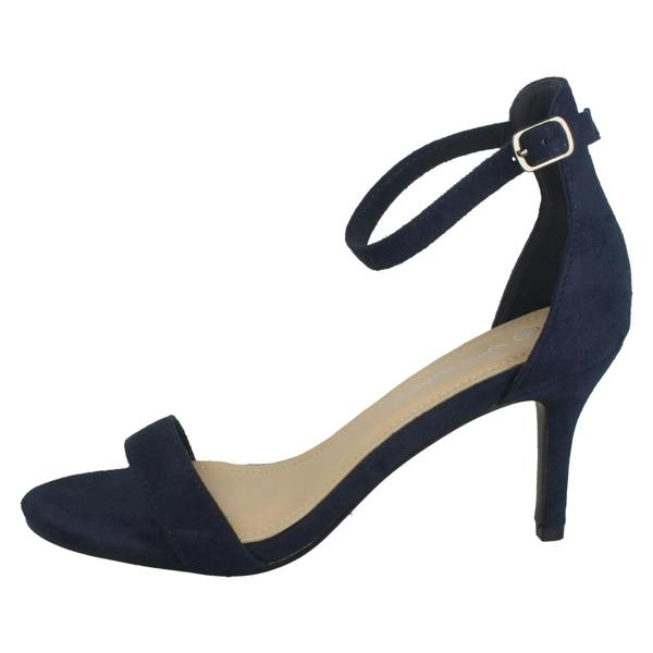 Anne Michelle Ladies Anne Michelle High Heeled Buckle Ankle Strap Evening Sandals F12108