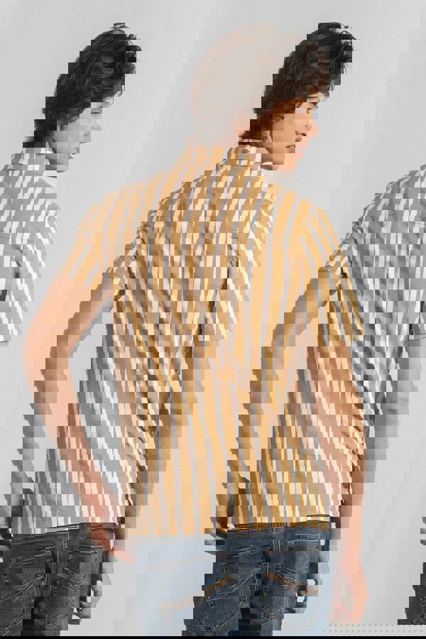 ENORSIA Men's Short Sleeve Stripe Jersey Shirt