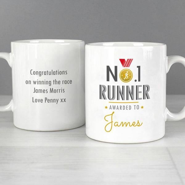 Personalised No.1 Runner Mug - lifestyle shot