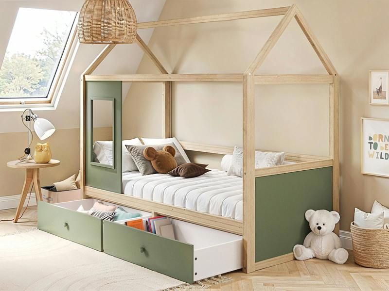 Flair Ted Play House Wooden Bed with Storage