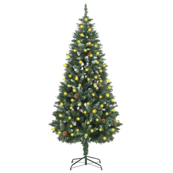 Berkfield Artificial Christmas Tree with LEDs&Pine Cones 180 cm