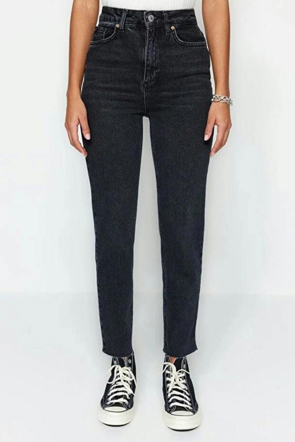 WOVCOR High Waist Slim Mom Jeans