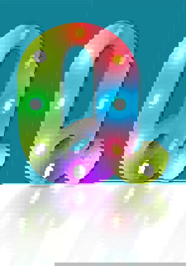 St Helens Battery Operated RGB Letter   With Remote Control Letter Q