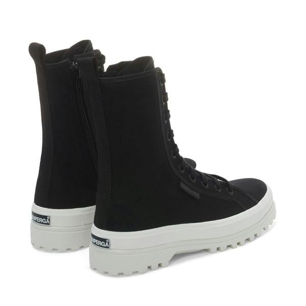 Superga Womens/Ladies 2641 Alpina High Tops - Total Black/Avorio - 