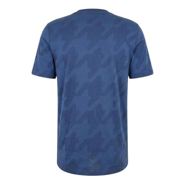 Boss Mens C-Thompson Houndstooth Regular T-Shirt - Navy Marl - 