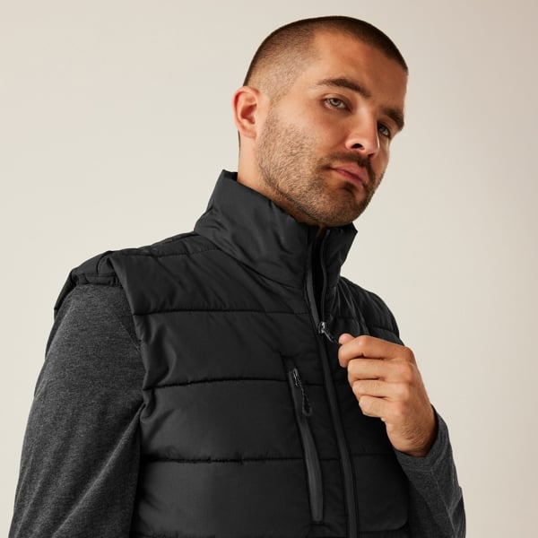 Regatta Mens Navigate Thermal Body Warmer - Black Seal Grey