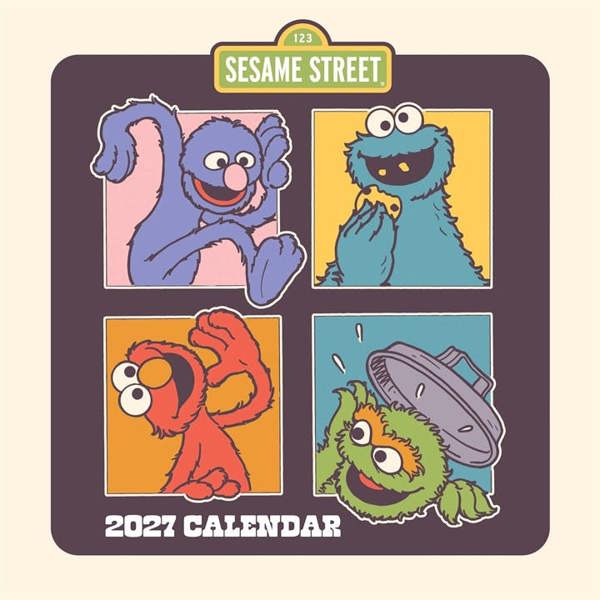 Sesame Street Calendar 2027, Wall Calendars, Month To View, Entertainment, Gift