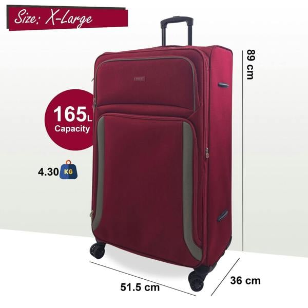 Eagle Luggage Soft Shell Suitcase Luggage Set Travel Light Carry On Cabin Bag