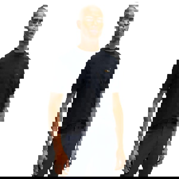 Boss Mens Contrast Logo T-Shirt - Dark Blue