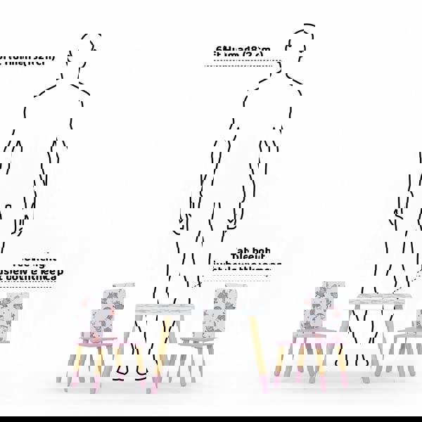 Kudlhome Peppa Pig Table & Chair Set, Pattern
