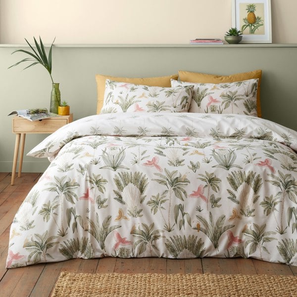 Catherine Lansfield Paradiso Palm Reversible Duvet Cover Set