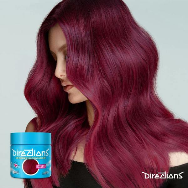 Directions 4 x La Riche Directions Semi-Permanent Hair Color 100ml Tubs - Rose Red