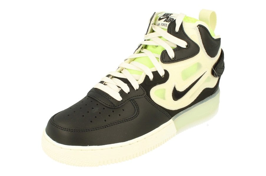 Nike Air Force 1 Mid React Mens Trainers Dq1872  100 - Sail Black Ghost Green 100 - Photo 0