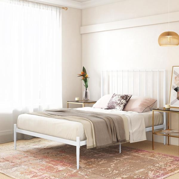 Dorel Home Giulia Modern Metal Bed White - Double