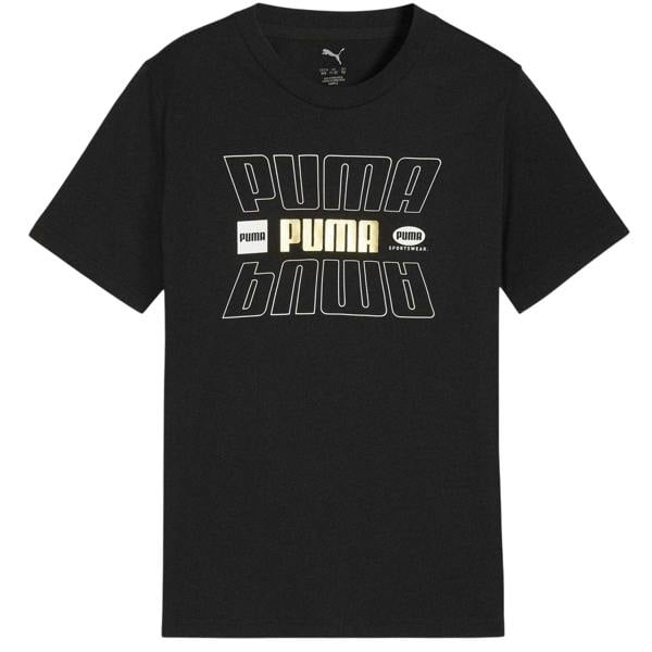 Puma Childrens/Kids Essentials Lab Logo T-Shirt - Black - 