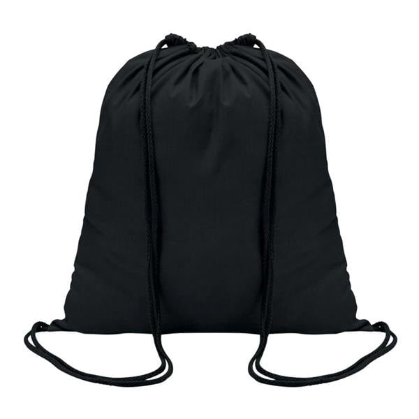 MidOcean Colored Cotton Drawstring Bag - Black - 