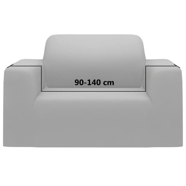 Berkfield Stretch Couch Slipcover Grey Polyester Jersey