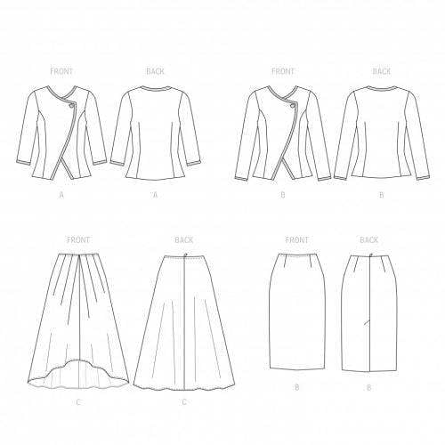 Simplicity Sewing Pattern 9553, Jackets, Skirts for Women, FF (18W-20W-22W-24W) - Intermediate