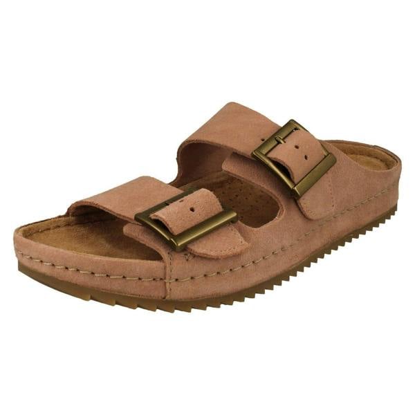 Clarks Ladies Clarks Adjustable Dual Strap Mule Sandals Brookleigh Sun
