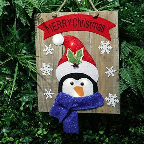 36 cm Battery Operated Wooden Frame Wall Decoration with 6 Warm White LED Bulbs image 7
