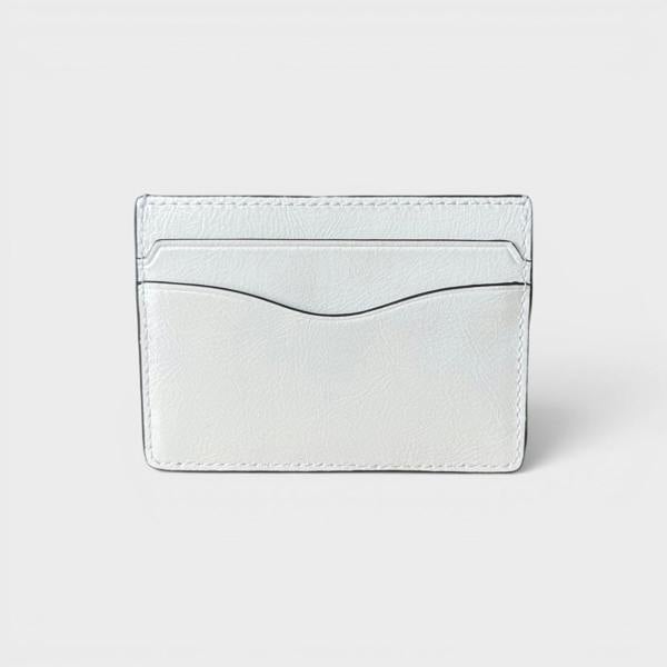 Tory Burch Crinkle Slim Card Case Cirrus Cloud White