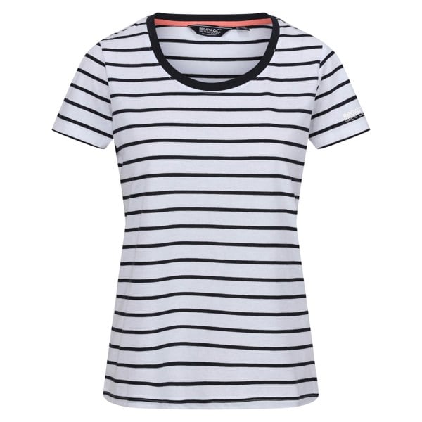 Regatta Women's Filandra VIII Stripe T-Shirt - White/Navy