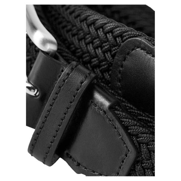Jack And Jones Spring Leather Woven Belt - Black - 