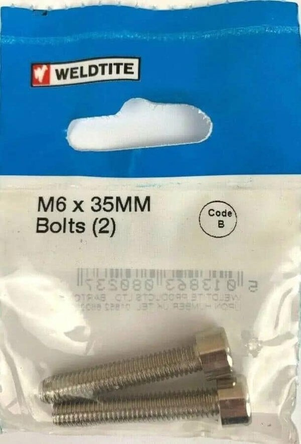 Weldtite Bike Bits M6 X 35mm Bottle Bolts X 2 154770625660