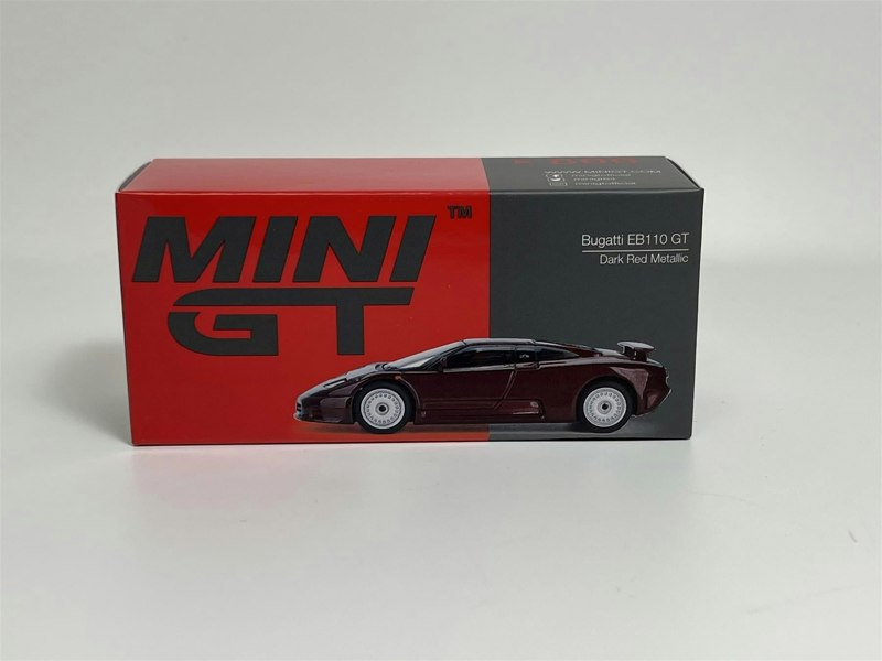 Mini GT Bugatti EB110 GT Dark Red Metallic LHD 1:64 Scale MGT00806L