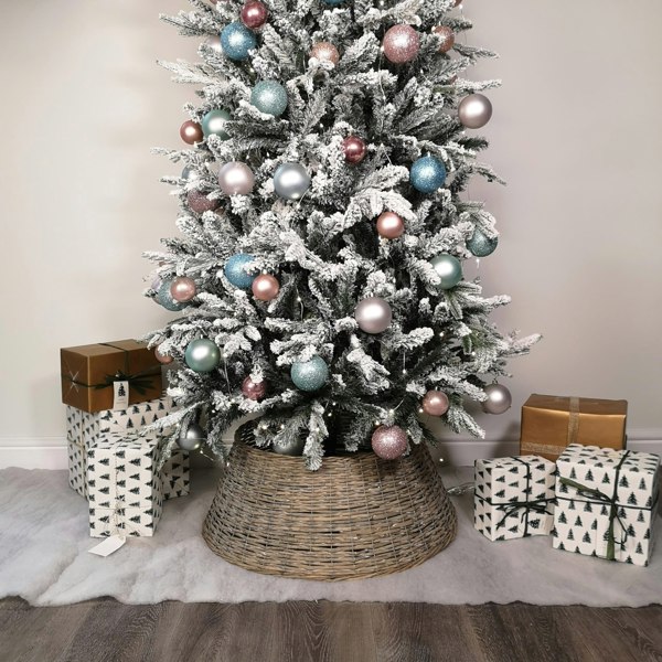 Samuel Alexander 2.4m x 90cm Soft White Glitter Artificial Fake Snow Blanket Christmas Decoration