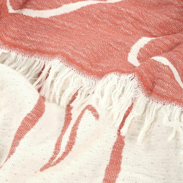 Cotton and Olive Contour Soft Cotton Jacquard Throw