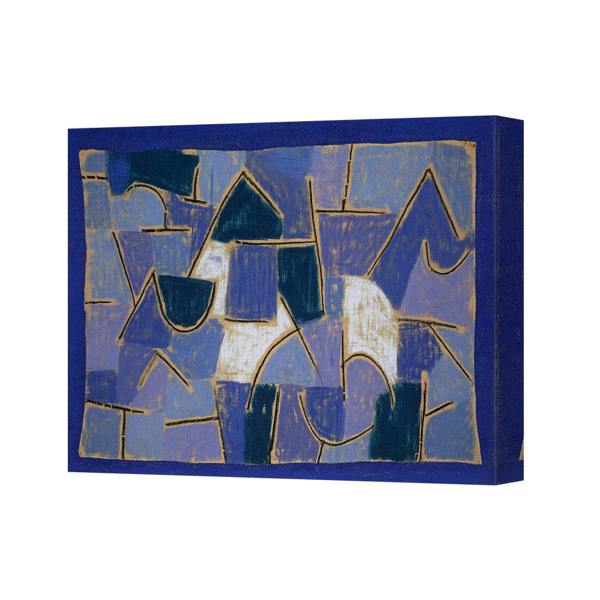 Benjamin Tate Design Abstract Blue Geometric Canvas Wall Art Modern Home Decor Canvas 5477