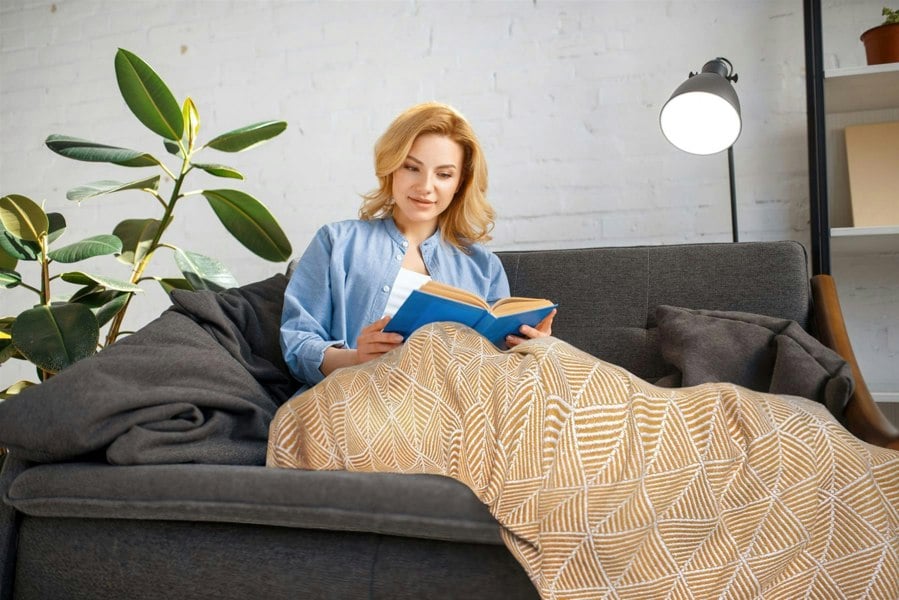 Emma Barclay Zahra Ochre Blanket/Throw