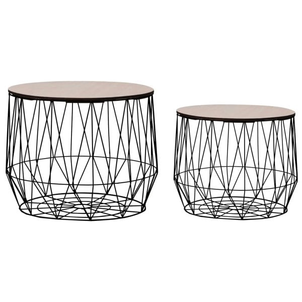 Berkfield Coffee Table 2 pcs Black