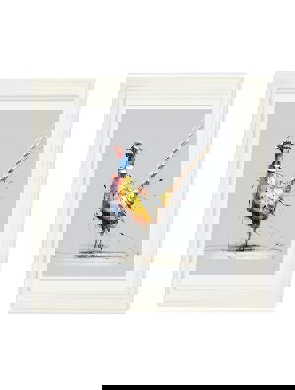 Exceptional Art Plump Pheasant Cosy Sketch - Cream Hurstwood square frame