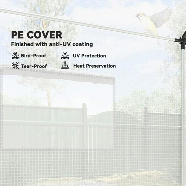 White PE cover greenhouse fabric with anti-UV, tear-proof, and heat-preserving coating