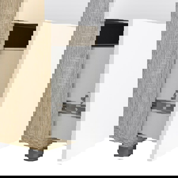 Furniture To Go Pepe Chest of 5 Drawers in Oak with White High Gloss