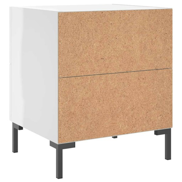 Berkfield Bedside Cabinets 2 pcs High Gloss White 40x35x47.5 cm Engineered Wood