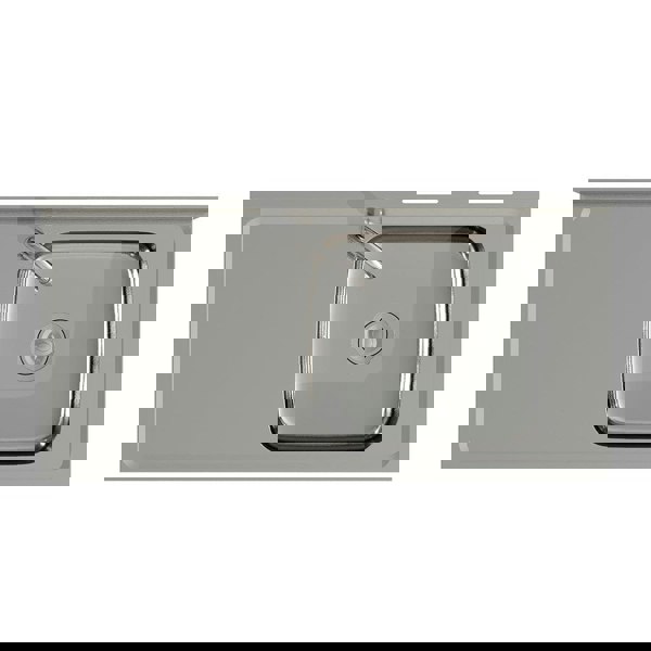 Stainless Steel One Compartment Sink with Shelves Living and Home