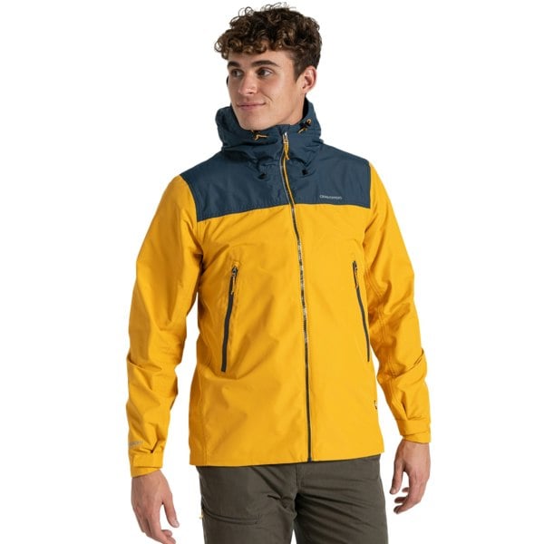 Craghoppers Mens Vanth Waterproof Jacket - Warbler Yellow/Blue Stone
