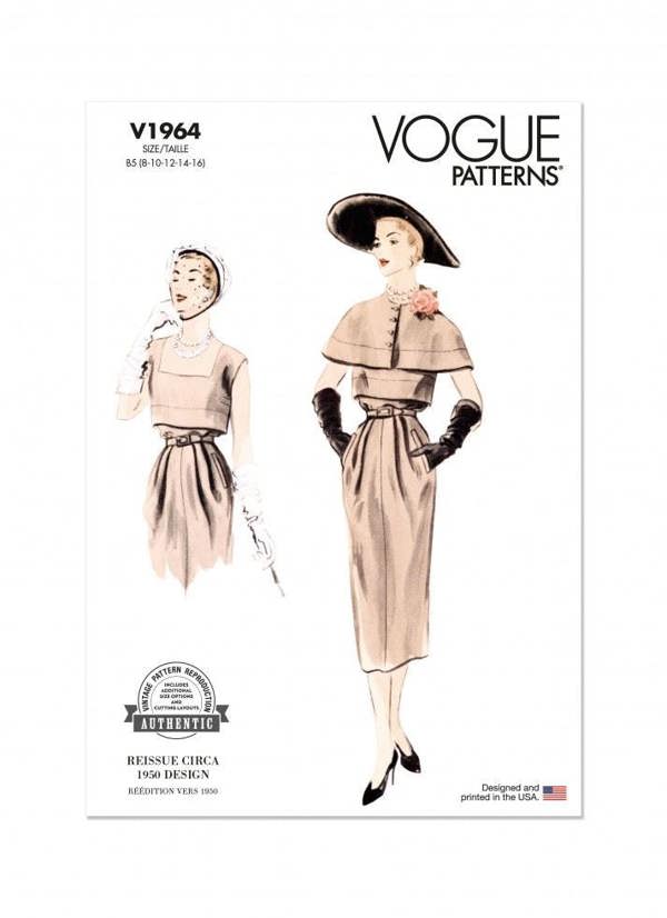 Vogue Sewing Pattern 1964, Dresses, Jackets, Vintage Style for Women, B5 (8-10-12-14-16) - Advanced