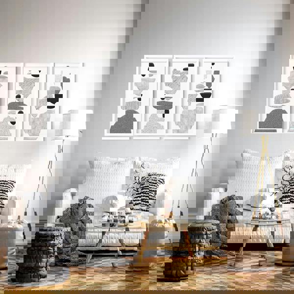 Contemporary Artwork For Living Room | Set of 3 wall art prints