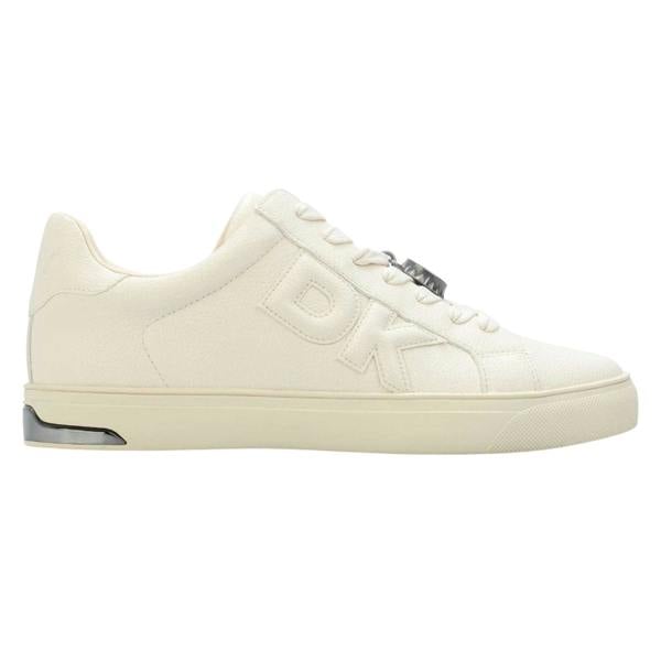 DKNY Womens/Ladies Aisling Leather Lace Up Trainers - Beige - 