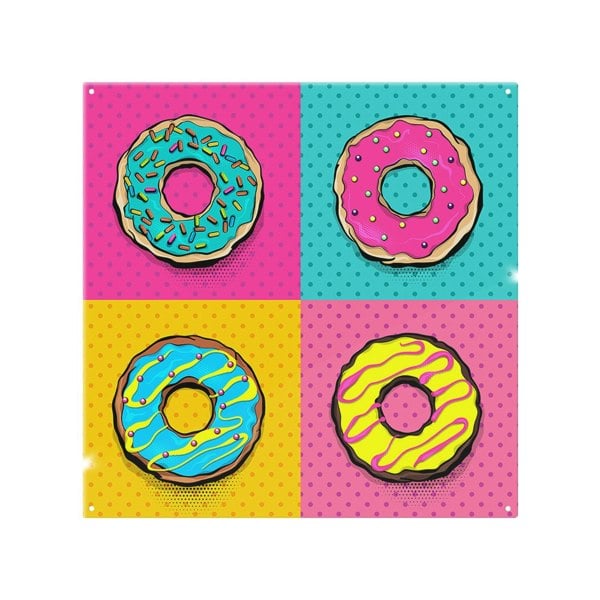 Benjamin Tate Design donut cartoon pop art style Designer Splash Back