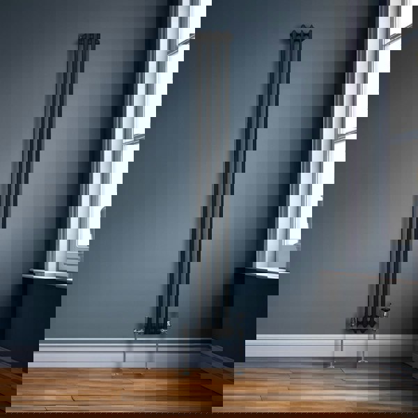 Monstershop Traditional 2 Column Radiator - 1800 x 202mm - Black